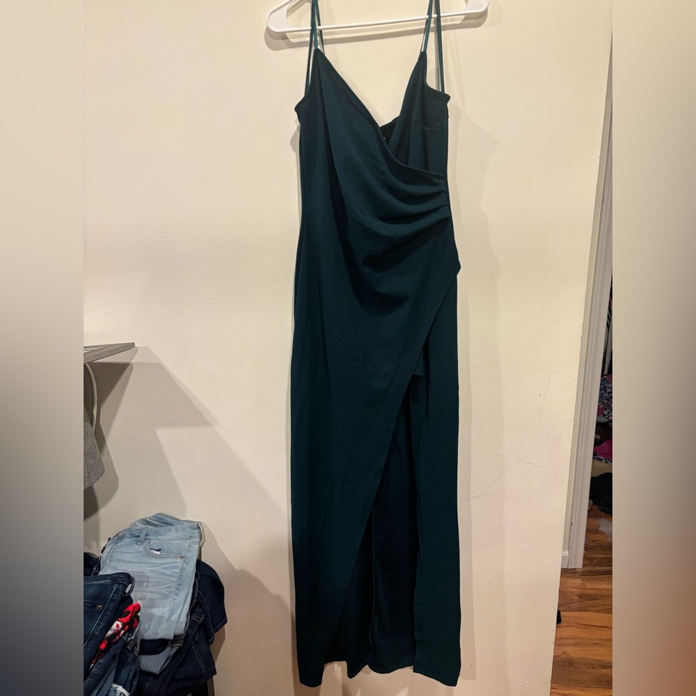 Windsor Teal Draped Maxi Dress